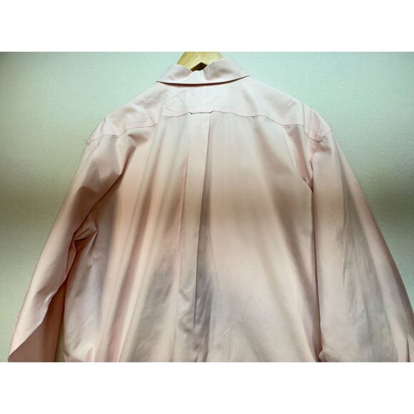 Roundtree & Yorke Gold Label Non-Iron Pinpoint Dress Shirt Mens 16.5 36T  Pink - Picture 10 of 11